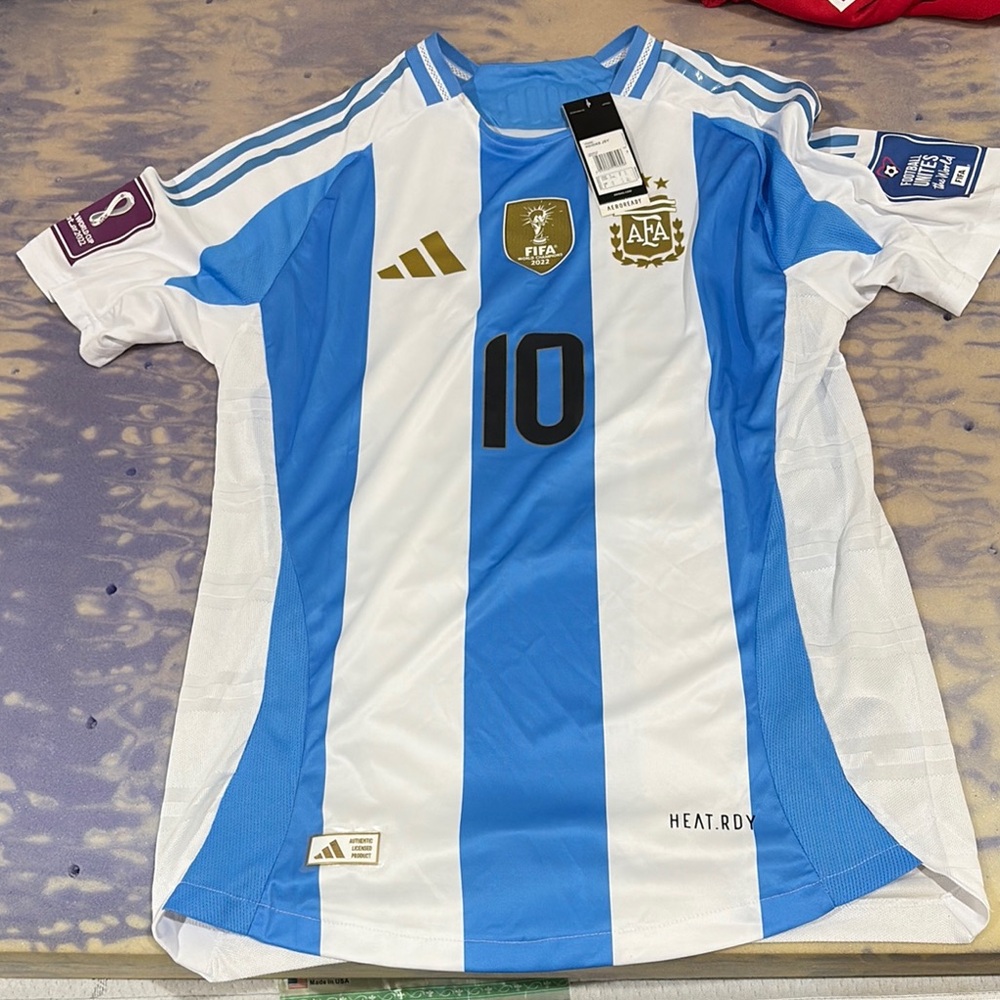 Blue and White Soccer Jersey
